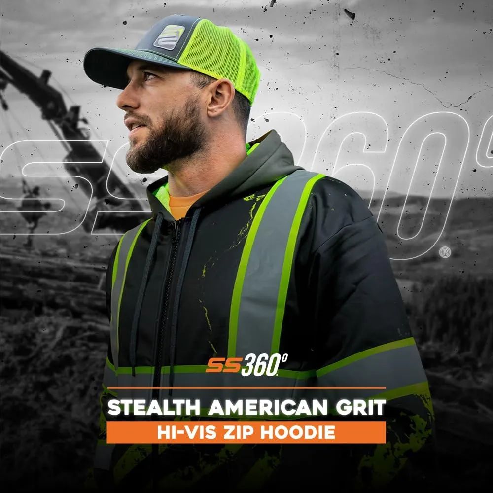 SafetyShirtz Men's SS360 ANSI Type-O Stealth Graphic Hoods and Zip Ups