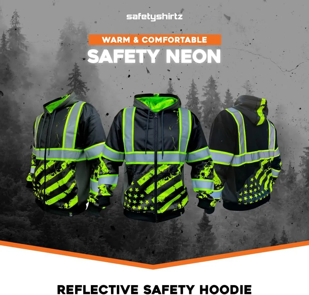 SafetyShirtz Men's SS360 ANSI Type-O Stealth Graphic Hoods and Zip Ups