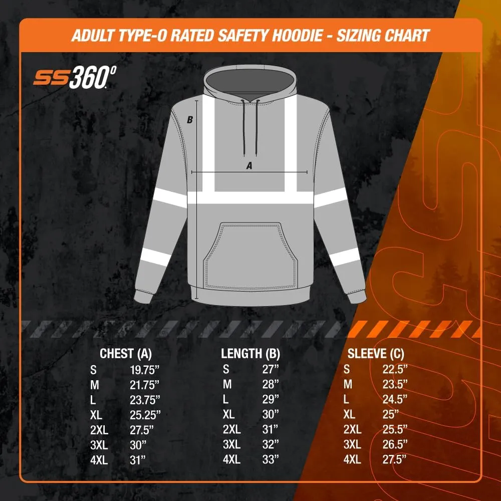 SafetyShirtz Men's SS360 ANSI Type-O Stealth Graphic Hoods and Zip Ups