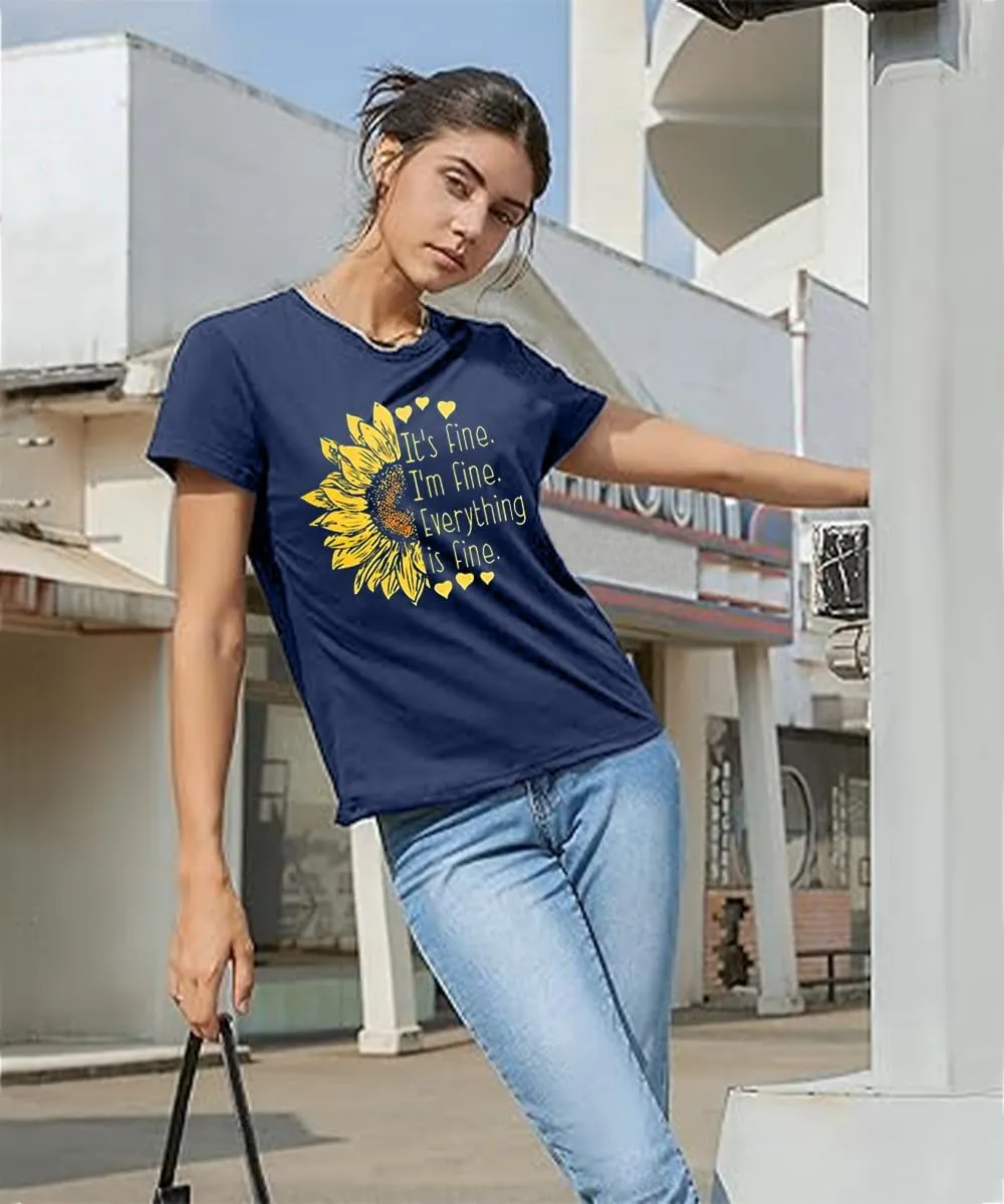 Sunflower Shirts for Women Funny Tshirts Graphic Tees Patriotic Shirts CuteSummer Athletic Tops Casual Women's Clothing