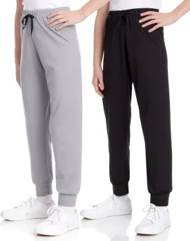 Sweet Hearts Girls' Fleece Sweatpants - 2 Pack Super Soft Athletic Performance Jogger Pants: Made in USA (7-16)
