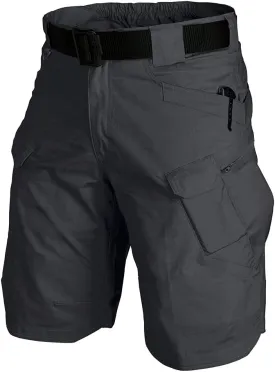 Tactical Work Shorts for Men Outdoor Casual Military Combat Hiking Cargo Shorts with Multi-Pocket (No Belt)