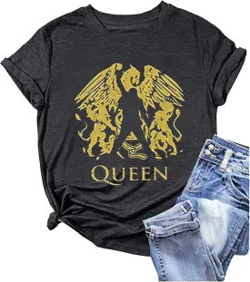 Vintage Rock Band Shirts Graphic Tees Women Country Music Concert Outfit Short Sleeve Tops