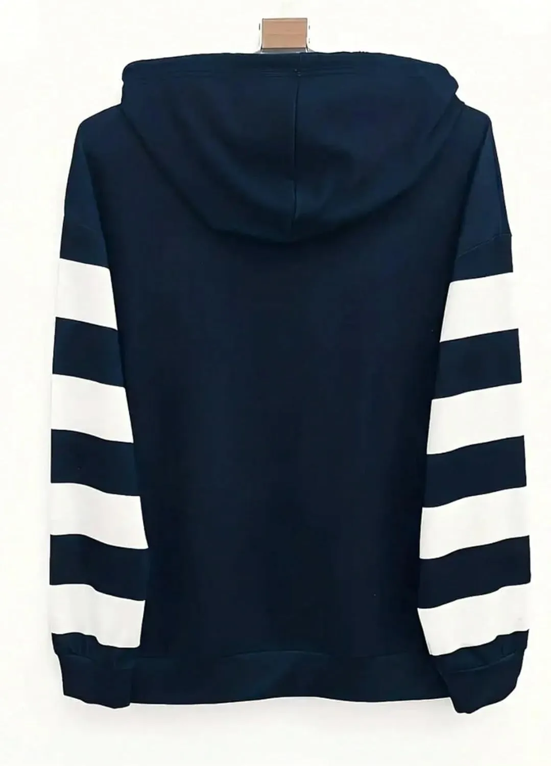 WDIRARA Women's Plus Size Anchor Graphic Print Long Sleeve Sweatshirt Half Zip Color Block Drop Shoulder Hoodie