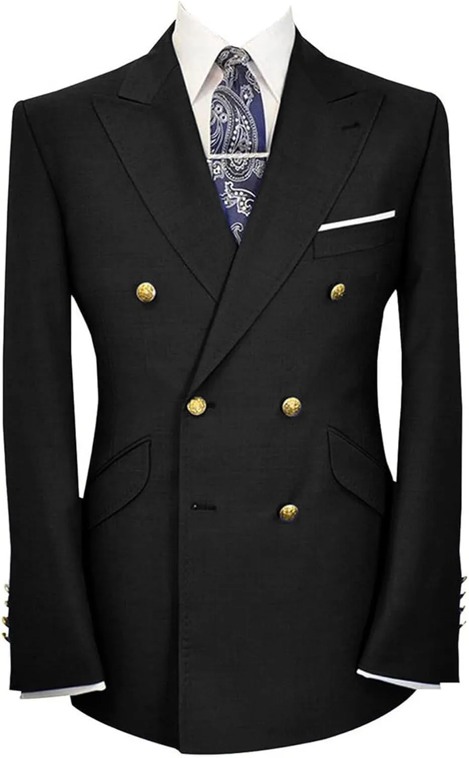 Wemaliyzd Men's Double Breasted Suit Business Fashion Sport Coats for Men