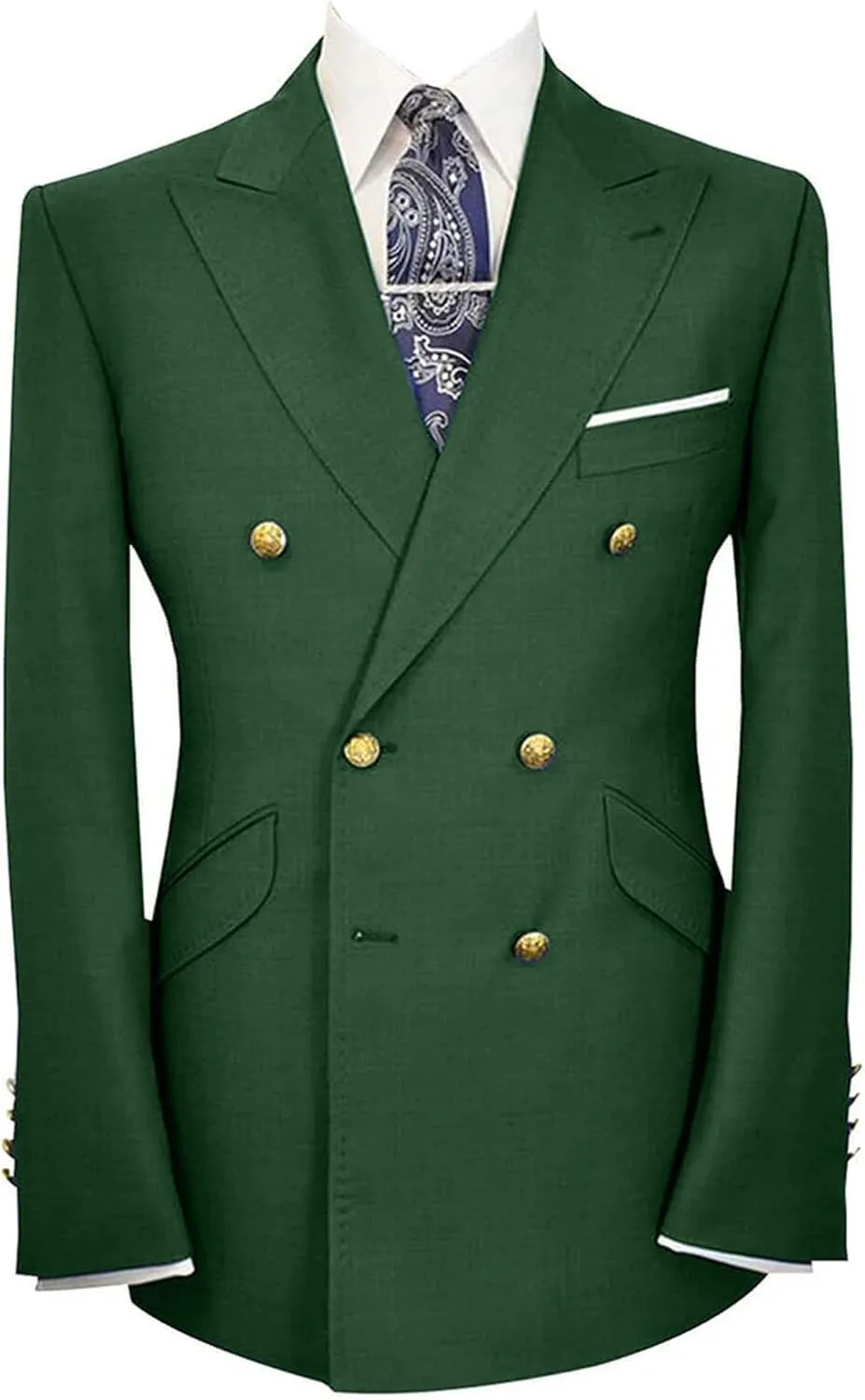 Wemaliyzd Men's Double Breasted Suit Business Fashion Sport Coats for Men