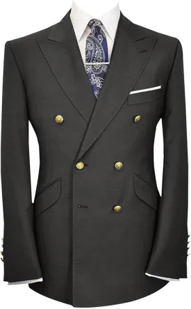 Wemaliyzd Men's Double Breasted Suit Business Fashion Sport Coats for Men