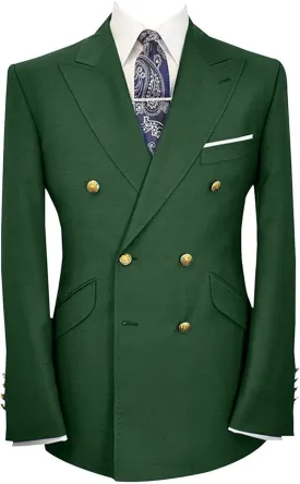 Wemaliyzd Men's Double Breasted Suit Business Fashion Sport Coats for Men
