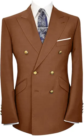 Wemaliyzd Men's Double Breasted Suit Business Fashion Sport Coats for Men