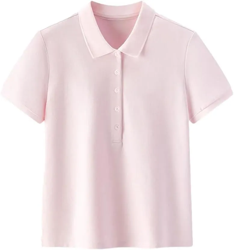 Women Polo Shirt Slim Fit Summer Embroidered Pullover Casual for Everyday Polos