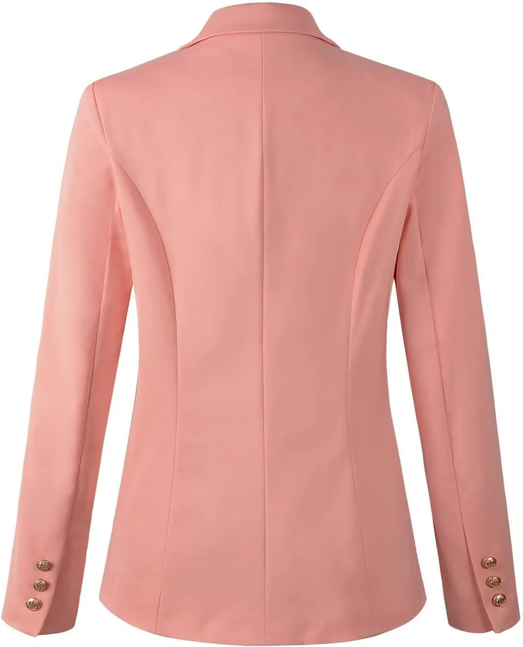 Womens Double Breasted Military Style Blazer Ladies Coat Jacket