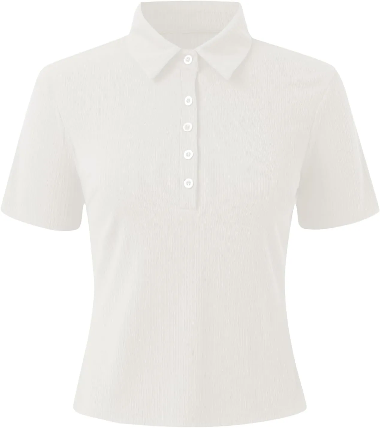 Womens Polo Shirts Short Sleeve V Neck Button Summer Collared Shirts Basic Tee Blouses Business Casual Tops