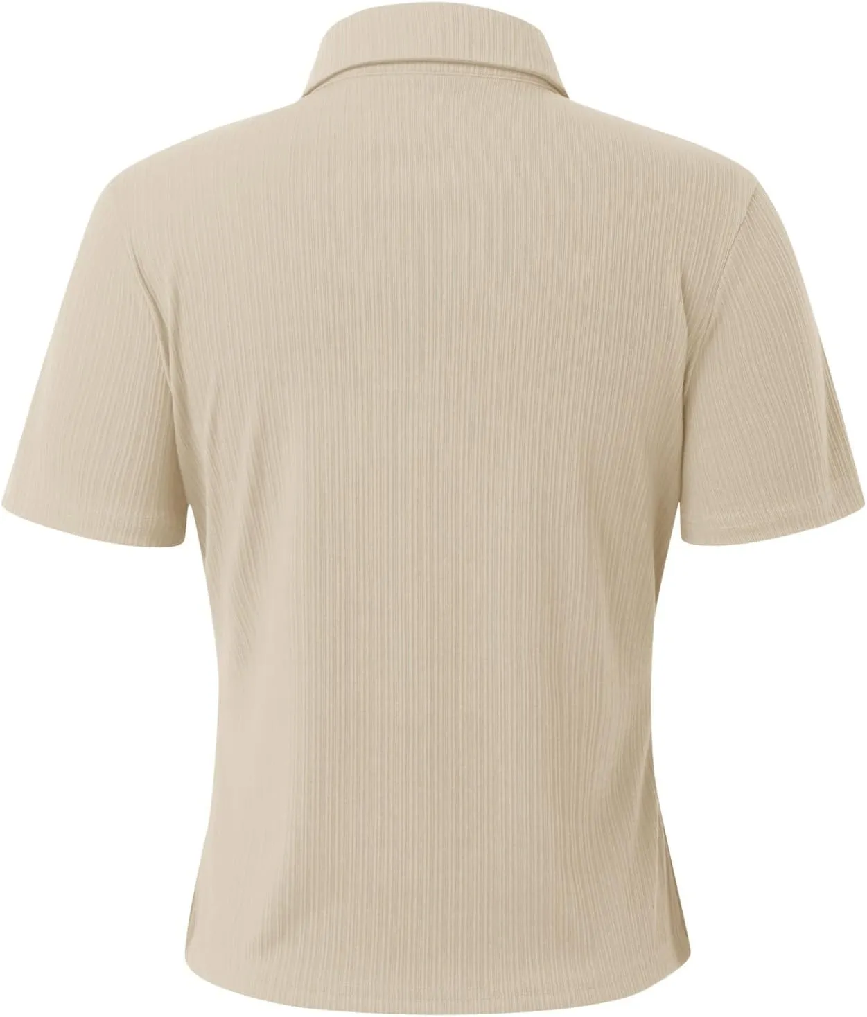 Womens Polo Shirts Short Sleeve V Neck Button Summer Collared Shirts Basic Tee Blouses Business Casual Tops
