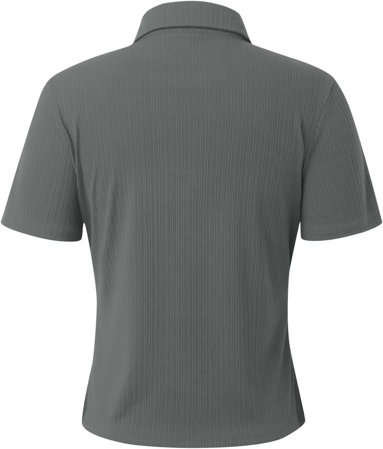 Womens Polo Shirts Short Sleeve V Neck Button Summer Collared Shirts Basic Tee Blouses Business Casual Tops